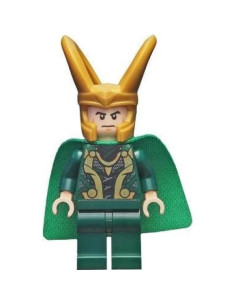 Minifiguras LEGO Thor y Loki con Mjolnir y Tesseract - 5 cm 2