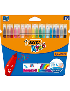 Rotuladores BIC Kids Kid Couleur 18 Colores Lavables 2
