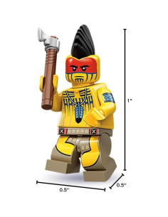 Minifigura LEGO Guerrero Tomahawk Serie 10 - 22.68g 2