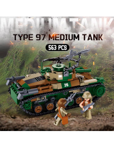 Juego de Construcción Tanque Militar Sluban M38-B1107 563 PCS 2