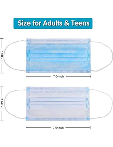 Mascarillas Desechables Kuliza 50 Pcs 3 Capas Adultos