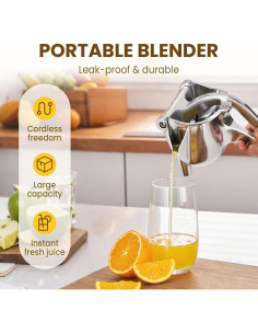 Exprimidor Manual de Limón AprYew de Acero Inoxidable 510g 2