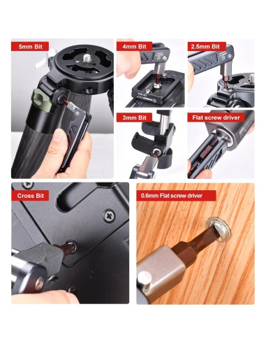 Juego de Herramientas Plegables DW-02 PRO 6 en 1 Allen y Destornillador