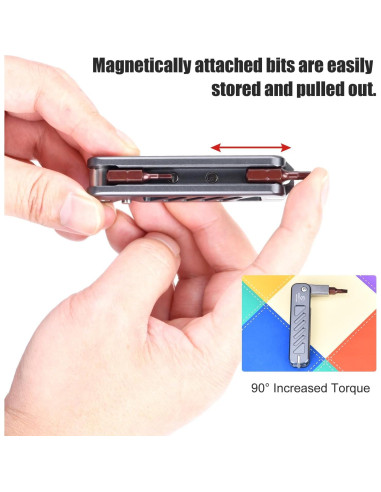 Juego de Herramientas Plegables DW-02 PRO 6 en 1 Allen y Destornillador