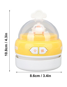 Aspiradora de Escritorio TOPINCN Mini USB Amarillo con Luz Nocturna 2