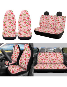 Juego de Fundas de Asiento de Coche UNICEU Fruta de Fresa 12 Piezas 2