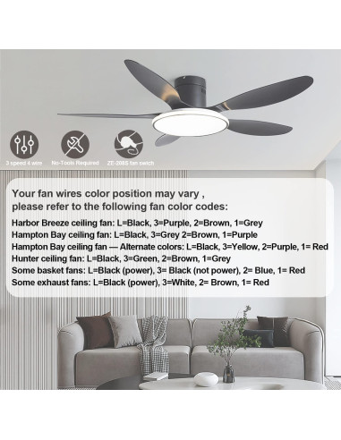 Interruptor de Ventilador de Techo Aoprofree ZE-208s 3 Velocidades Bronce