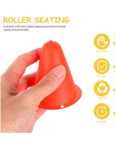 30 Conos de Entrenamiento de Agilidad Gogogmee 8x7.5cm 2