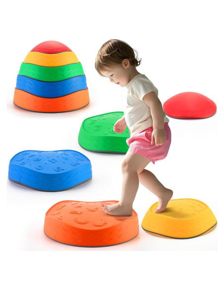 Piedras de Paso Antideslizantes Astrell - 5 Piezas para Niños