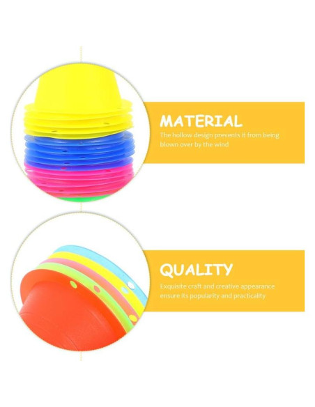 30 Conos de Entrenamiento de Agilidad Gogogmee 8x7.5cm