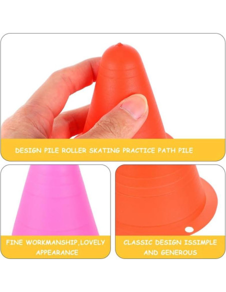 30 Conos de Entrenamiento de Agilidad Gogogmee 8x7.5cm