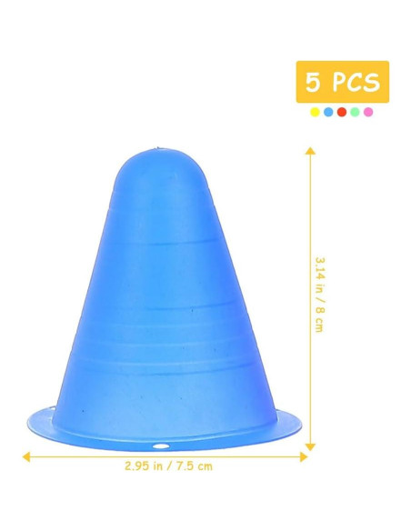 30 Conos de Entrenamiento de Agilidad Gogogmee 8x7.5cm