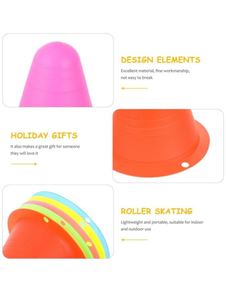 30 Conos de Entrenamiento de Agilidad Gogogmee 8x7.5cm