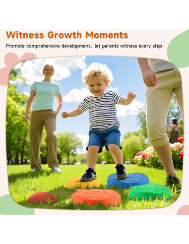 Piedras de Paso Antideslizantes Astrell - 5 Piezas para Niños