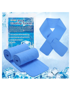 3 Toallas Enfriadoras PVA Cosweet - 73.66x7.62 cm, Azul
