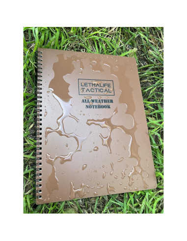 Bloc de Notas Impermeable LETHALIFE 21.6x27.9 cm Marrón Coyote