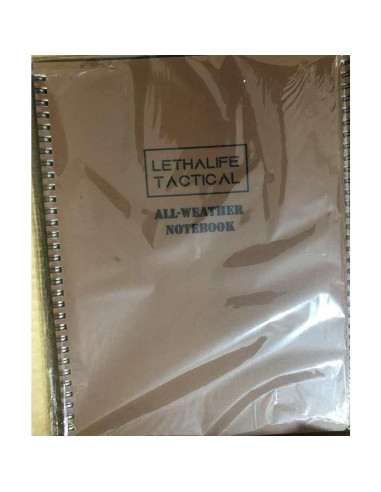 Bloc de Notas Impermeable LETHALIFE 21.6x27.9 cm Marrón Coyote