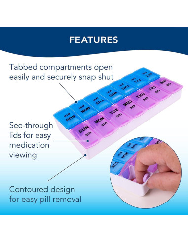 Organizador de Pastillas Carex con Cortador y Protector Retráctil