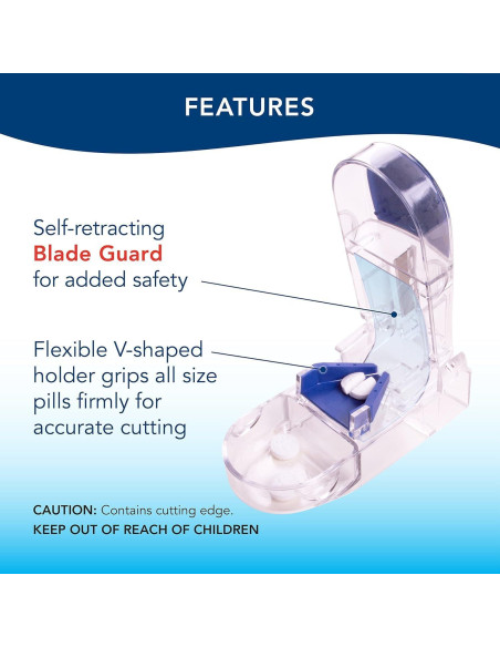Organizador de Pastillas Carex con Cortador y Protector Retráctil Organizador de Pastillas Carex con Cortador y Protector Retráctil