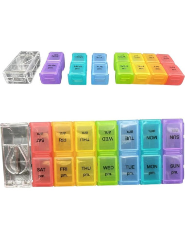 Organizador de Pastillas Semanal Sandhill Tools 14 Compartimentos