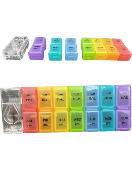 Organizador de Pastillas Semanal Sandhill Tools 14 Compartimentos