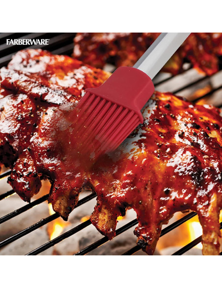 Brocha para Basting BBQ Farberware 40.5 cm Silicona Roja