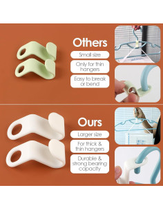 Ganchos Conectores Geilihome 100pcs para Perchas - Ahorro de Espacio 2