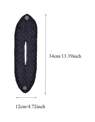 Hacedor de moño de strass QUUPY 34x12 cm Accesorio de cabello