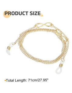 Cadena de Gafas uxcell 75cm Aleación Antideslizante 2