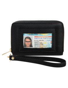 Cartera RFID FACAI Negra para Mujeres - Compacta y Segura