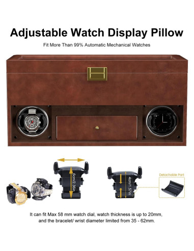 Cargador de Relojes DUKWIN para 2 Automáticos con Estuche