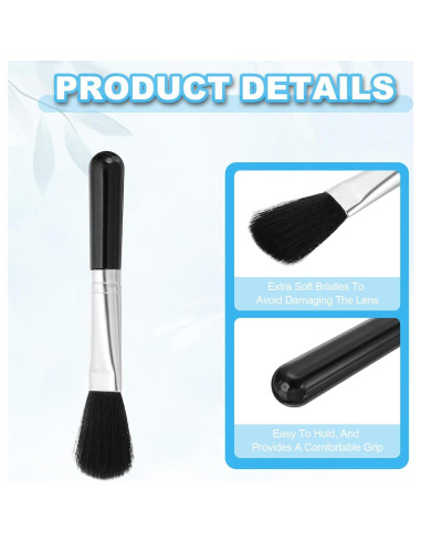 Brocha de Limpieza para Lentes PATIKIL - 5 Pcs Negro