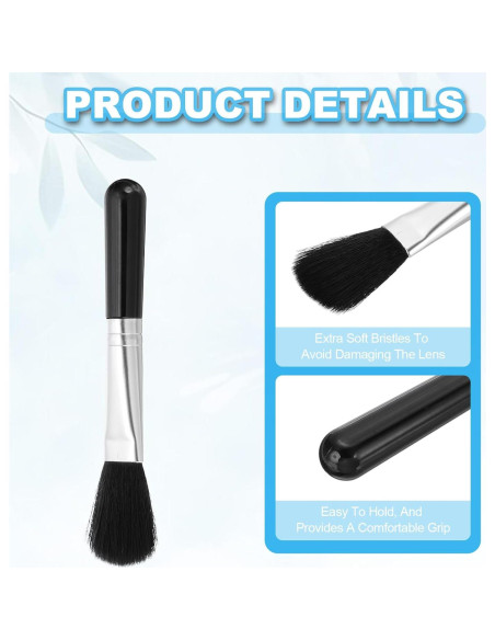 Brocha de Limpieza para Lentes PATIKIL - 5 Pcs Negro