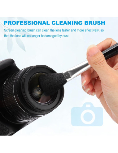 Brocha de Limpieza para Lentes PATIKIL - 5 Pcs Negro