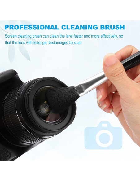 Brocha de Limpieza para Lentes PATIKIL - 5 Pcs Negro