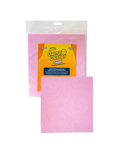 Toalla Duster Húmedo Scrub Daddy Rosa - Limpieza Ecológica