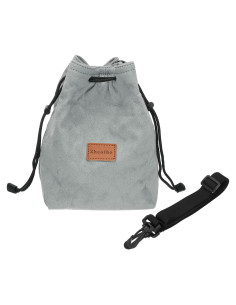 Bolsa de Lentes PATIKIL Gris Tamaño S con Cierre de Cuerda