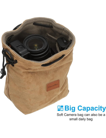 Bolsa de Lentes PATIKIL Gris Tamaño S con Cierre de Cuerda