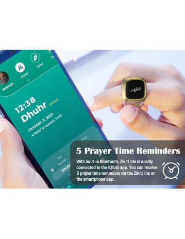 Contador de Anillo Inteligente Anlising Zikr Tasbih Rosa 20mm