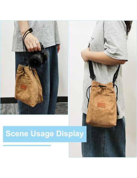 Bolsa de Lentes PATIKIL Gris Tamaño S con Cierre de Cuerda