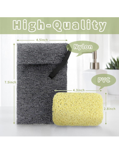 Juego de 2 Bolsas de Jabón Exfoliantes YOTDHUO Gris