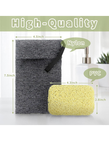 Juego de 2 Bolsas de Jabón Exfoliantes YOTDHUO Gris