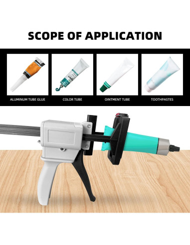 Pistola de Pegamento Manual DLBEEM 704 para Tubos de 45-100g