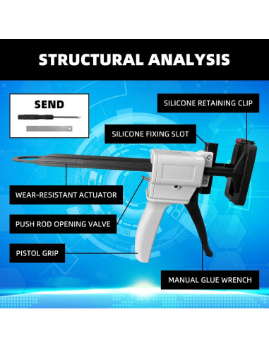 Pistola de Pegamento Manual DLBEEM 704 para Tubos de 45-100g