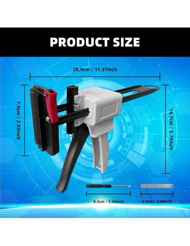 Pistola de Pegamento Manual DLBEEM 704 para Tubos de 45-100g