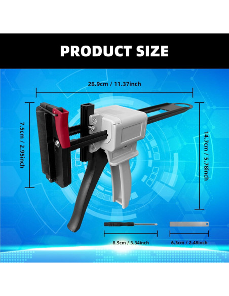 Pistola de Pegamento Manual DLBEEM 704 para Tubos de 45-100g