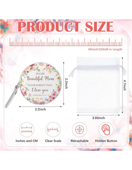 Cinta Métrica de Costura Tellegloww Rosa Retráctil 1.5m Cinta Métrica de Costura Tellegloww Rosa Retráctil 1.5m