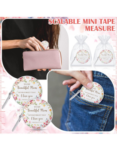 Cinta Métrica de Costura Tellegloww Rosa Retráctil 1.5m