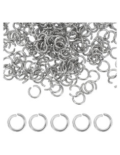 350 Anillas Abiertas Acero Inoxidable uxcell 5mm 0.8mm Grosor