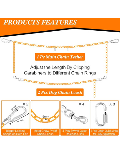 Cadena de Sujeción para Cama de Camión SKIPWALL Amarillo